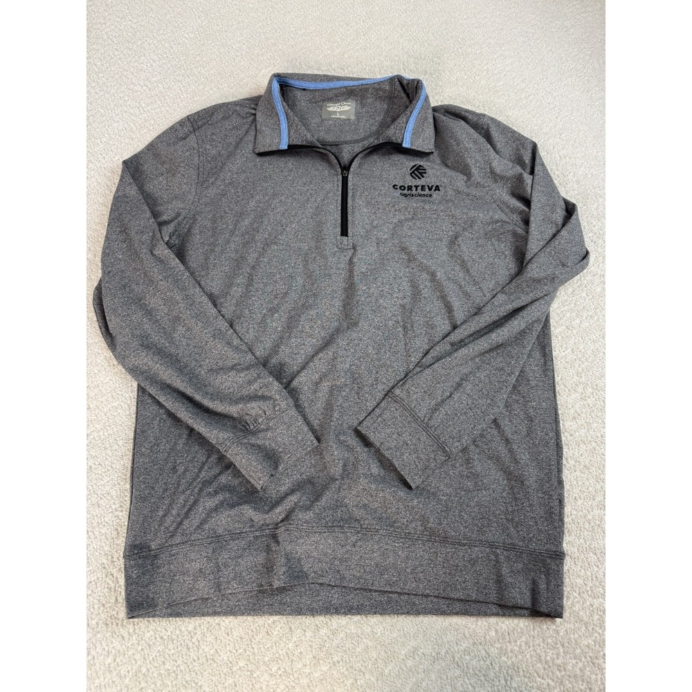Straight Down Mens 1/4 Zip Performance Jacket Neck Gray‎ Large